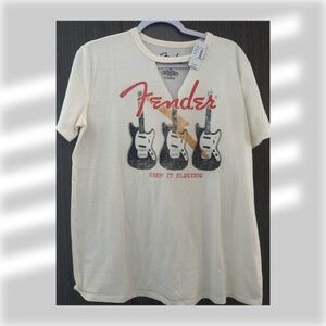Fender • Distressed White Guitar T-Shirt • New With Tags (NWT) • Size S